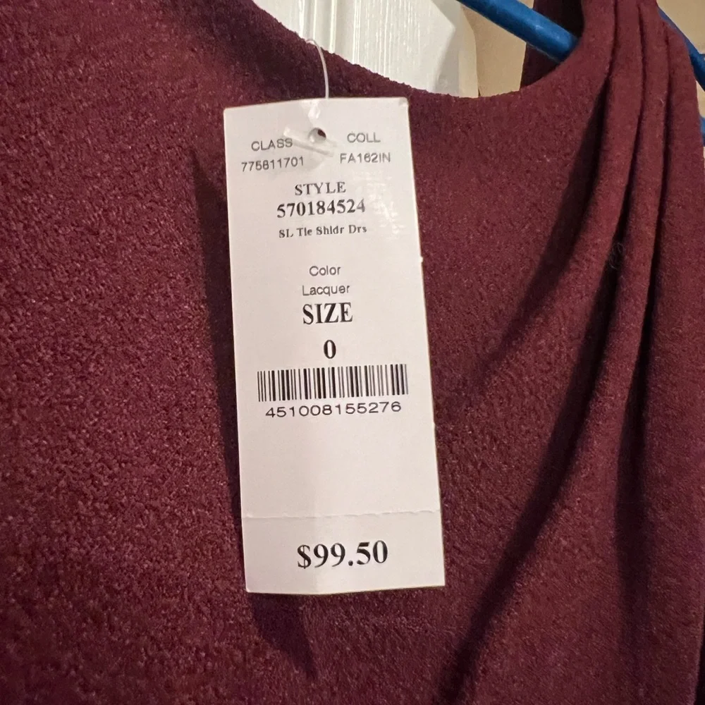 White House Black Market Burgundy Midi Dress - Picture 2 of 3